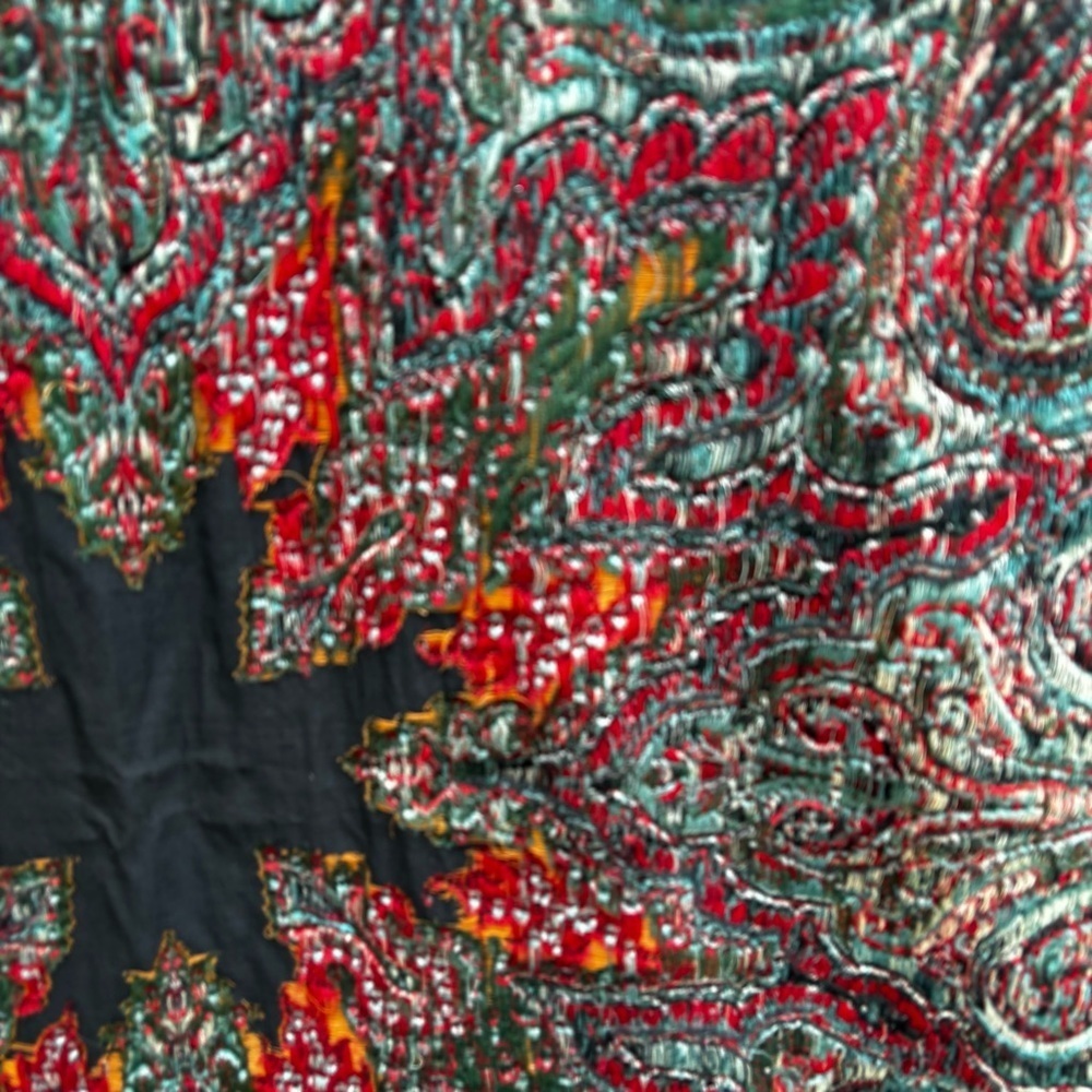 Stunning Antique Kashmir Paisley Woven Wool Shawl. Large size 70"x 74” rare find - Picture 9 of 12